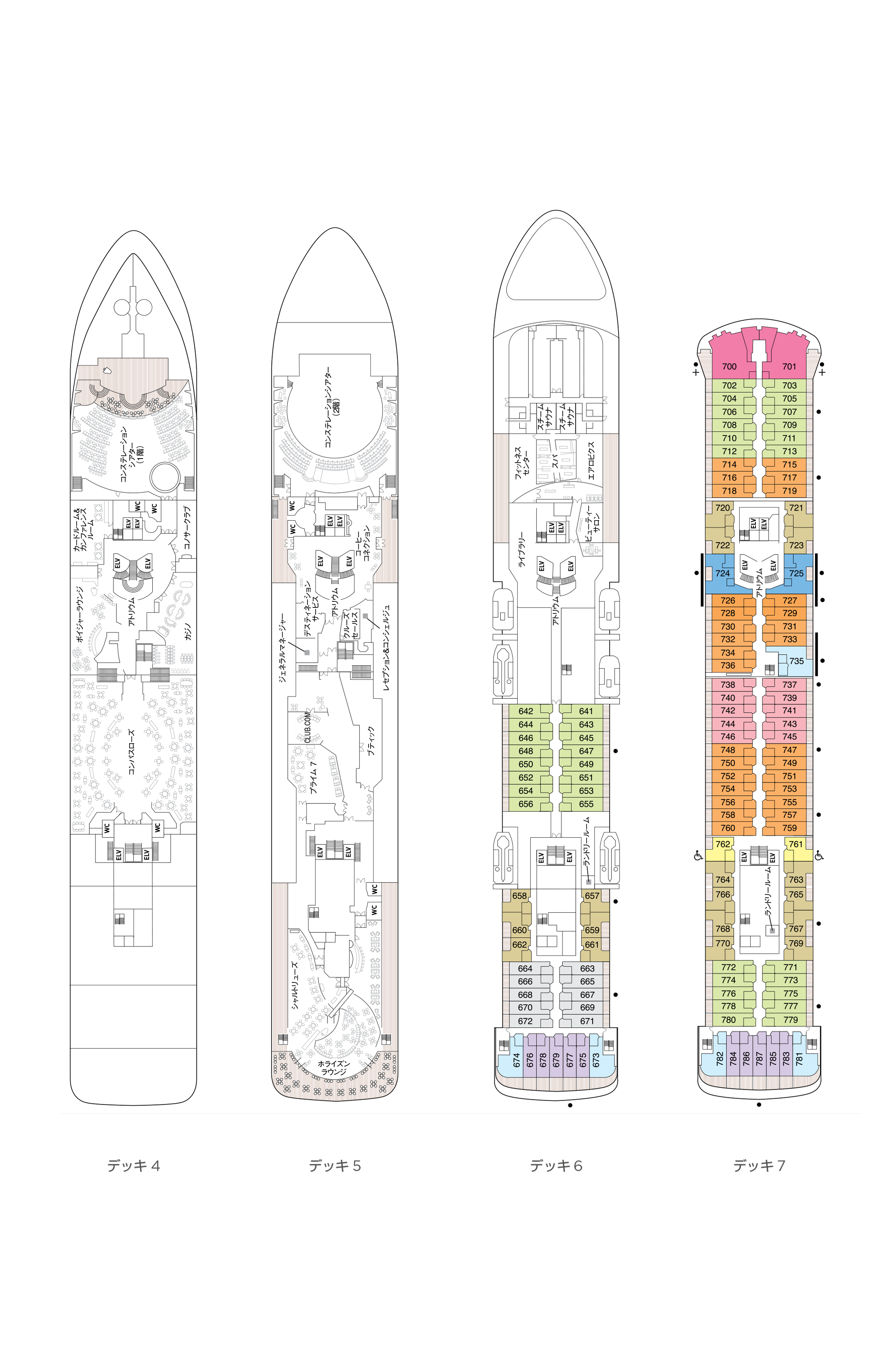 Seven Seas Explorer® デッキプラン